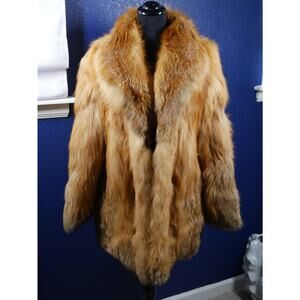 Beautiful Natural Red Fox Fur Coat Jacket